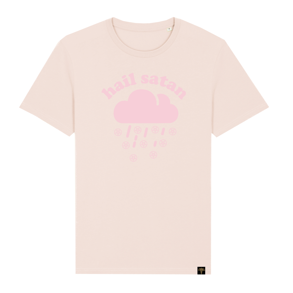 'HAIL SATAN' PINK T-SHIRT