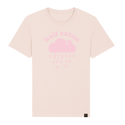 'HAIL SATAN' PINK T-SHIRT